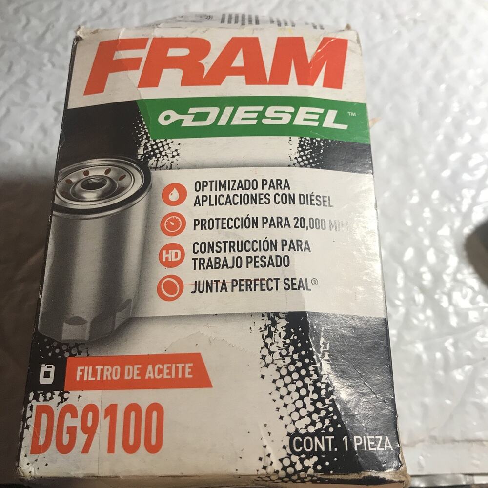 FRAM DIESEL DG9100 Oil Filter Heavy Duty Perfect Seal Gasket DG9100 Oil Filter